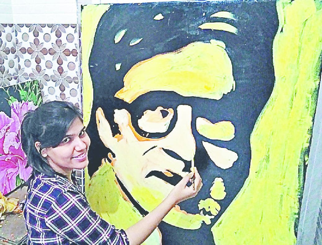prakarti will make painting with feet for the world record
