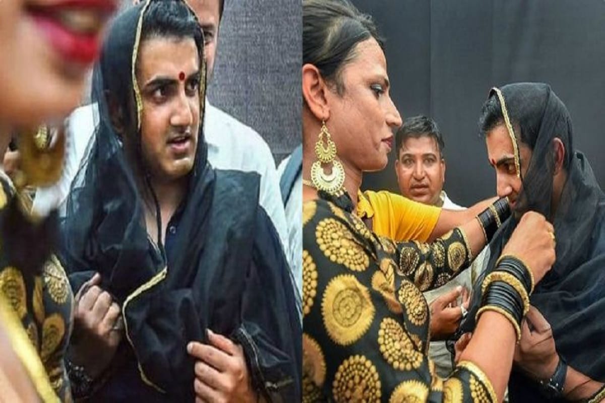 Gautam Gambhir support For Transgenders and Dresses As A Woman At Hijra Habba