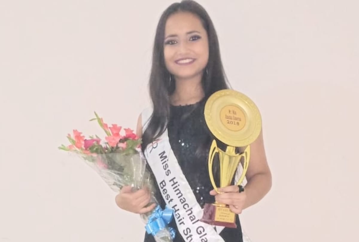 Kanishka won best hair title in Miss himachal glamour 2018