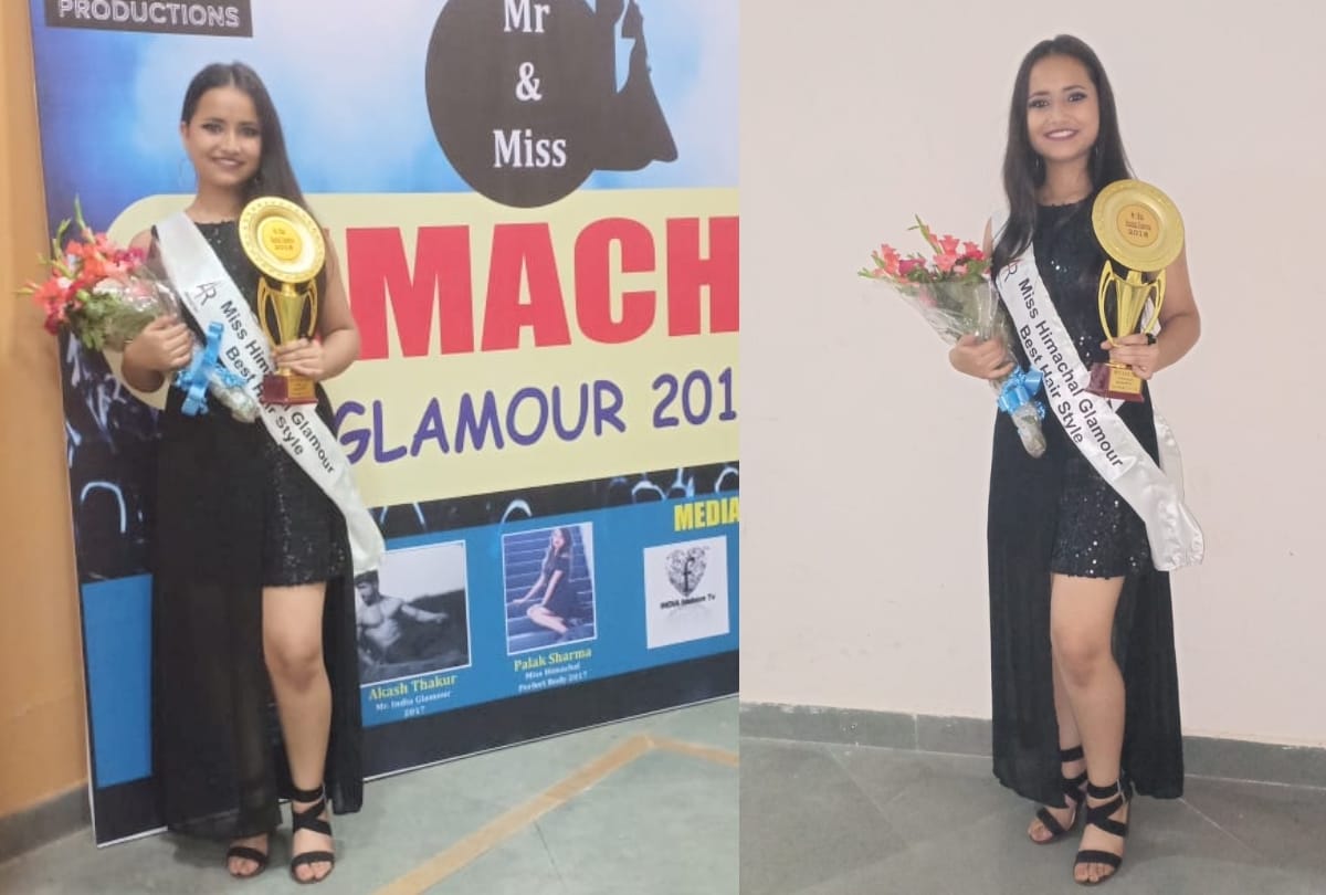 Kanishka won best hair title in Miss himachal glamour 2018
