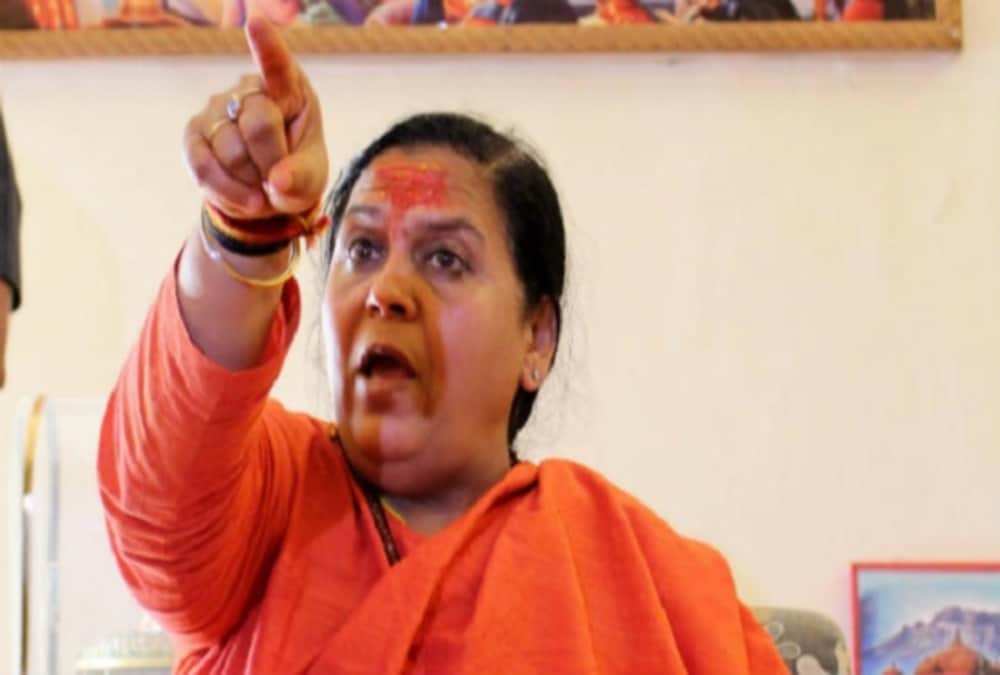 uma bharti says Hindus will be intolerant talk of building mosque near Ram mandir