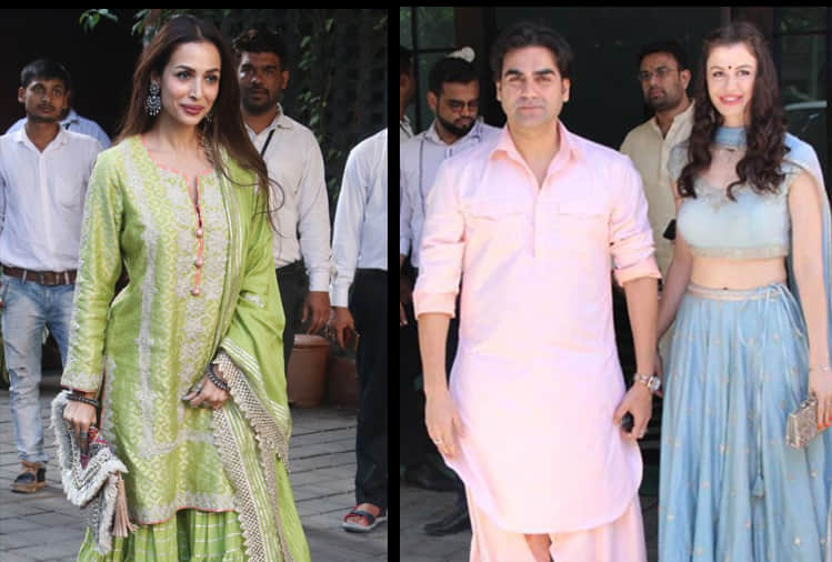 ganesh chaturthi 2018 arbaz khan join ganpati pooja with his girlfriend georgia andriani