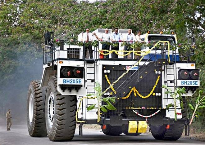 BEML launched first make in India electric dump truck weighed 335 ton