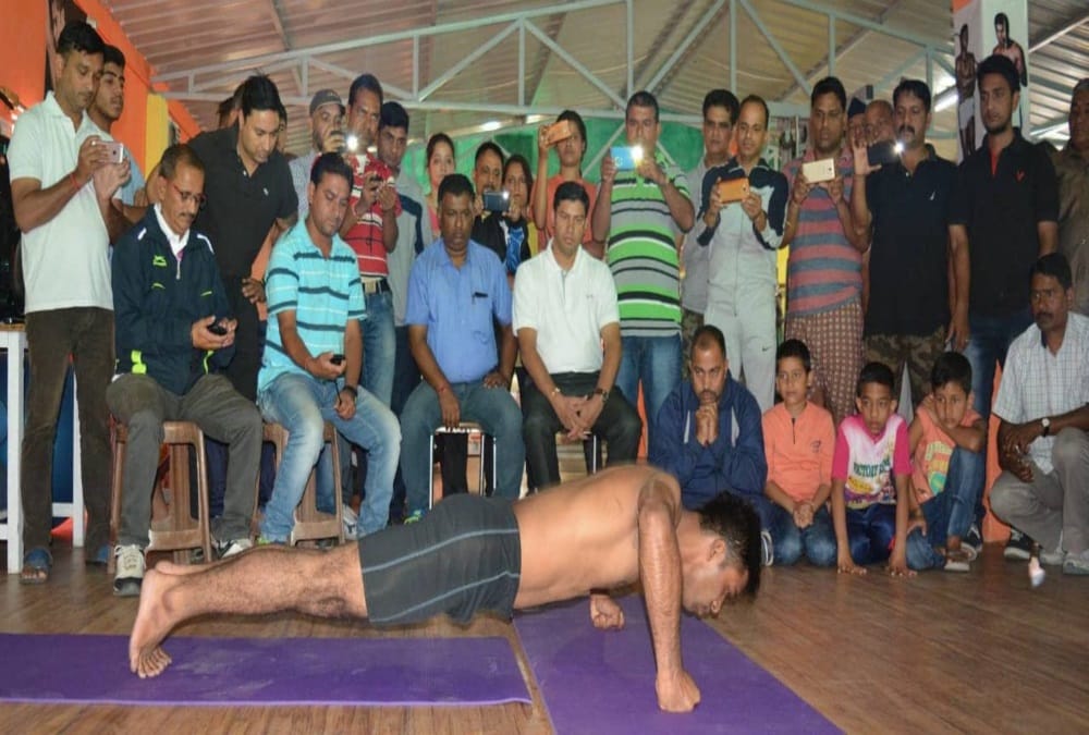 Deepak got Guinness Book of world record for 70 pushup in one minute
