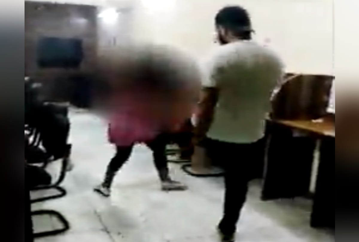 delhi police narcotics asi son beats girl videos goes viral accused rohit arrested photos and video
