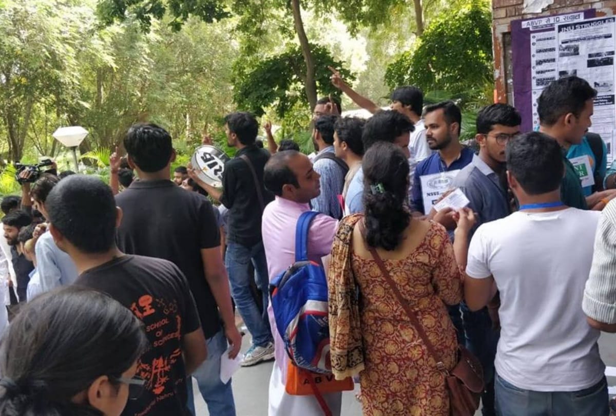 jnusu election 2018: see voting in pictures and all