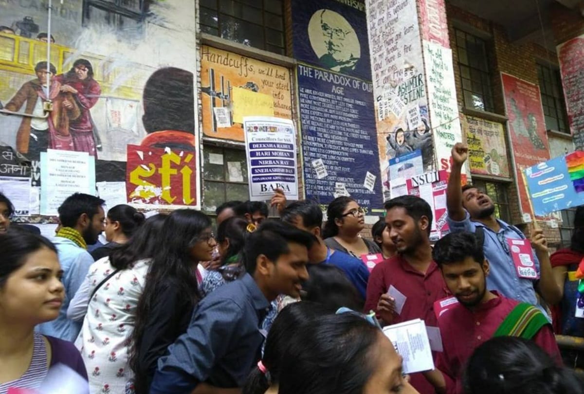 jnusu election 2018: see voting in pictures and all