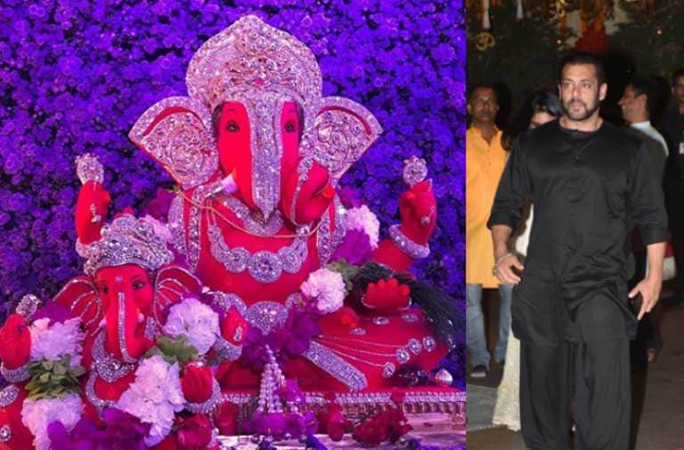 ganesh chaturthi 2018 arbaz khan join ganpati pooja with his girlfriend georgia andriani