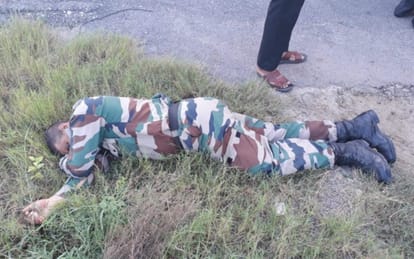 Army truck got clashed with a fast speed oil tanker two injured