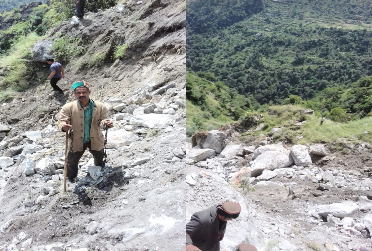 Sheeps and goats killed due to massive landslide in rampur bushahr shimla