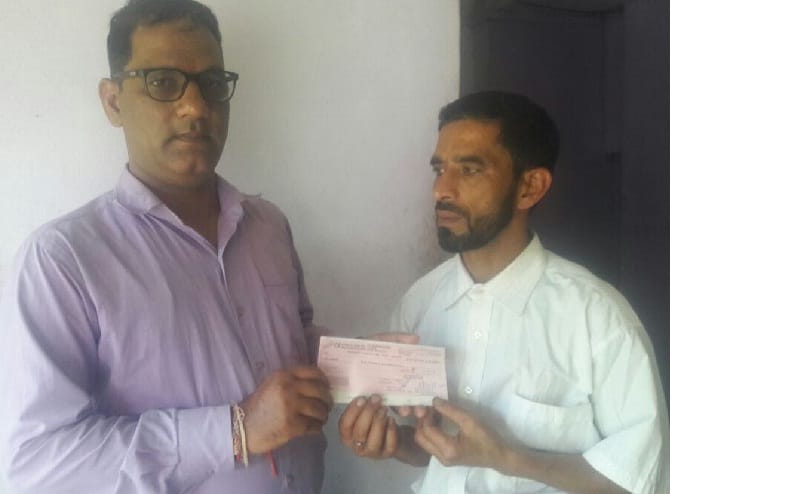 The sum of Rs 5100 given to the victims of the Sumaghat accident in Kerala disaster victims
