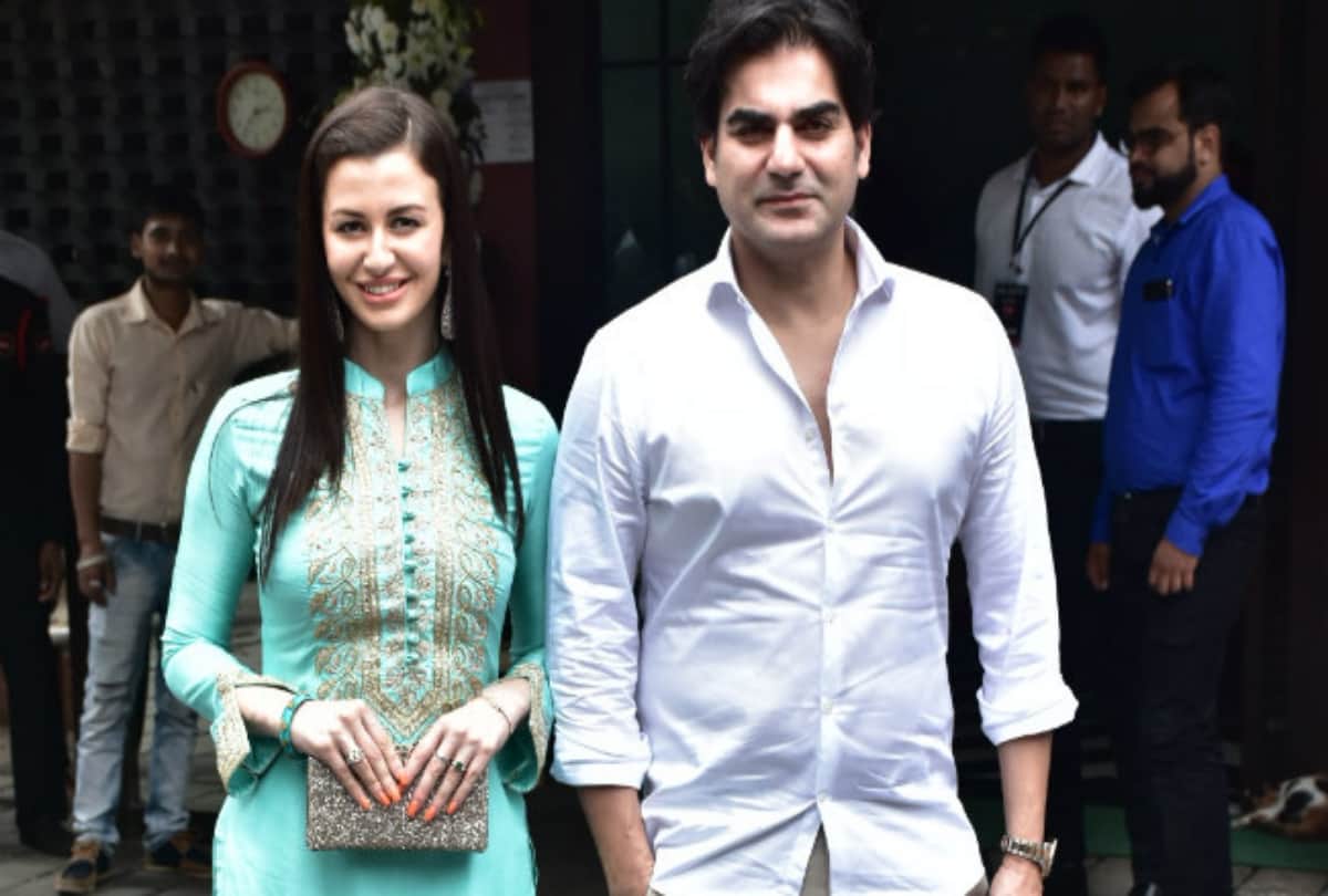 Arbaaz Khan with rumoured girlfriend Georgia Andriani at Arpita home