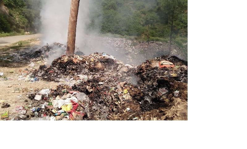 Cleanliness campaign pollution of burning garbage