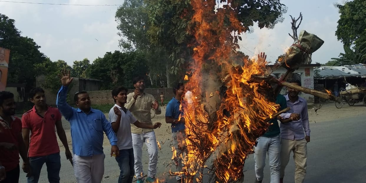 agitated against cancelation of nomination paper