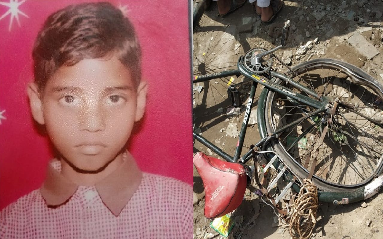 UP : child riding a bike by crushing a truck in Saharanpurone is died another injured