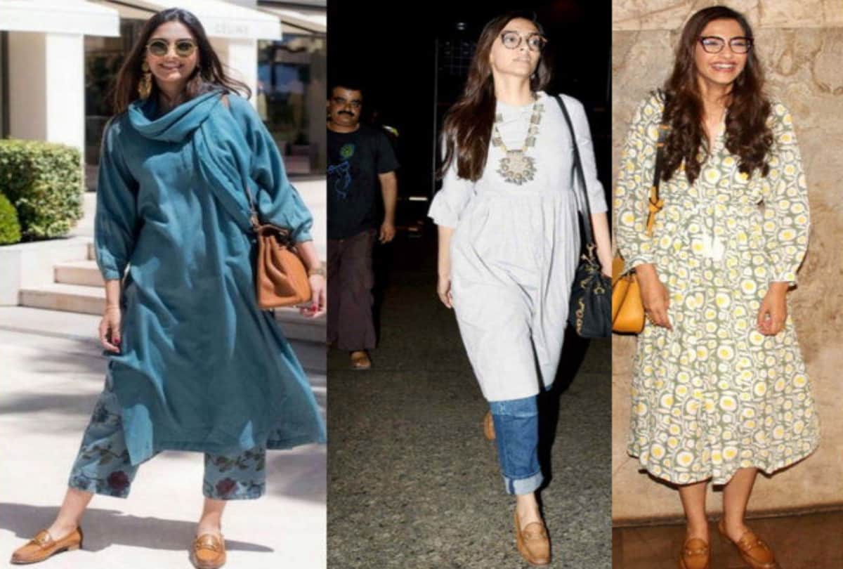 sonam kapoor repeat her footwear very smartly