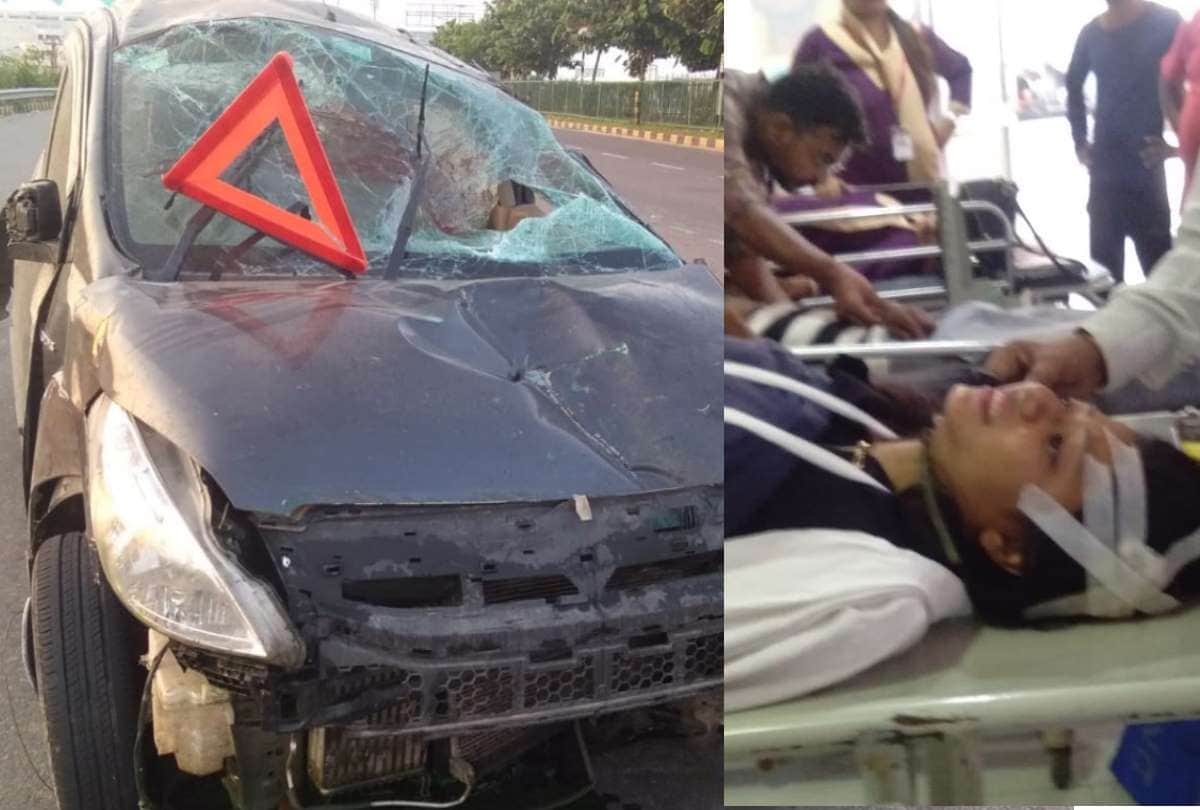 car met with an accident on shaheed path, two dead and two injured