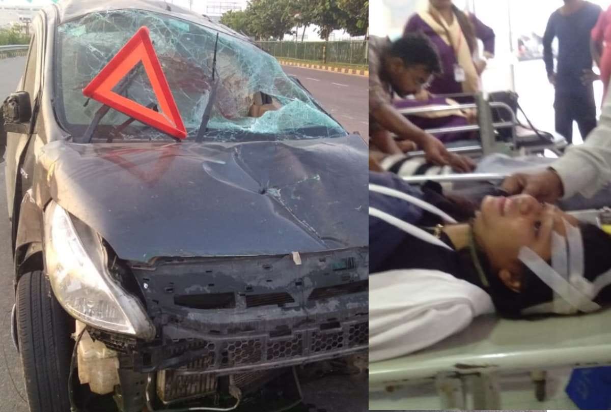 car met with an accident on shaheed path, two dead and two injured