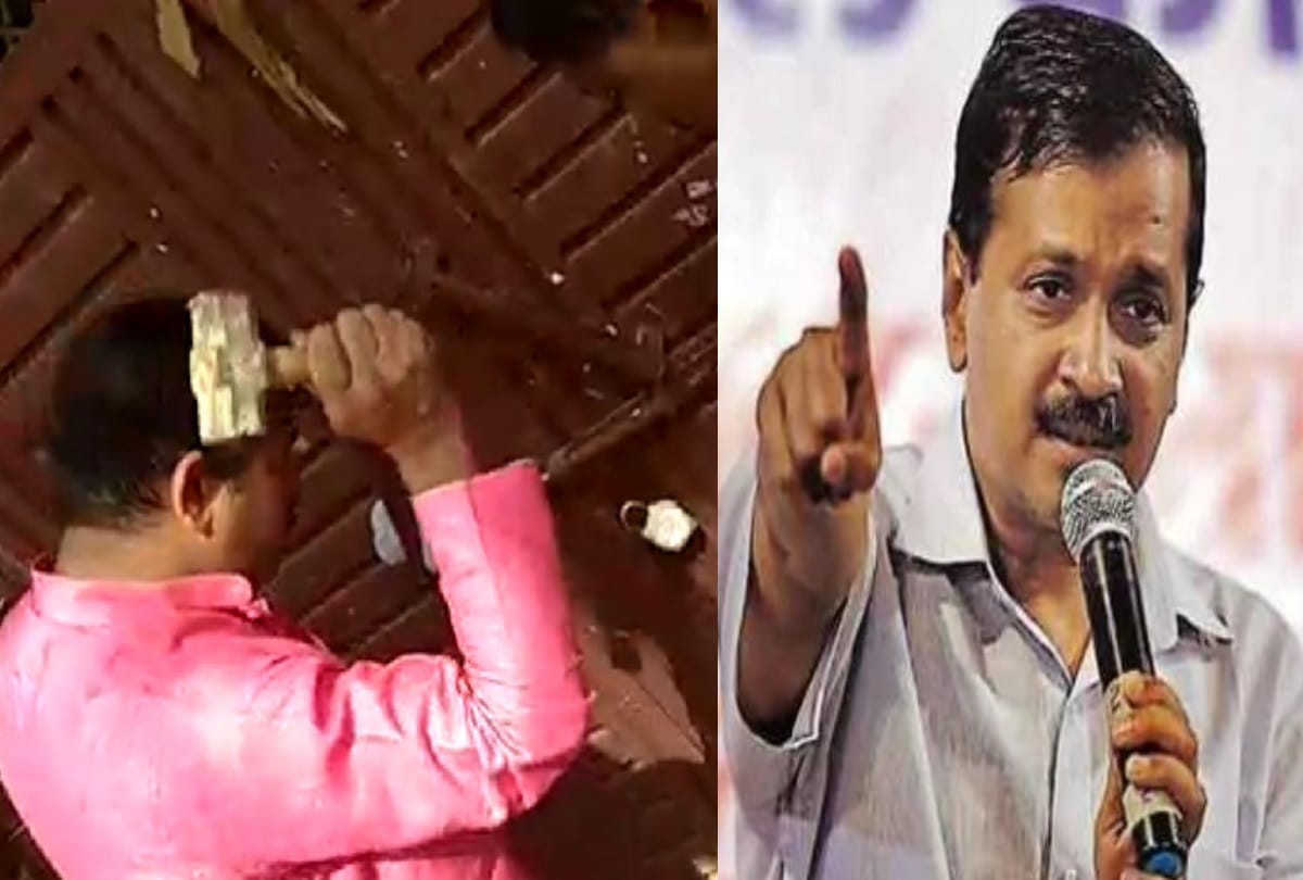 Arvind Kejriwal attacked Manoj Tiwari for breaking sealed lock in Gokalpuri, delhi