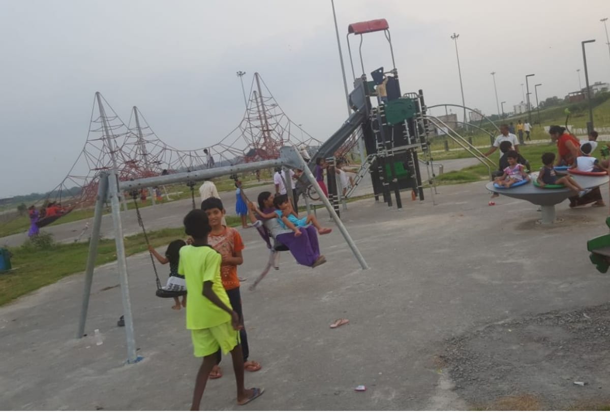 kids zone opened in riverfront of lucknow