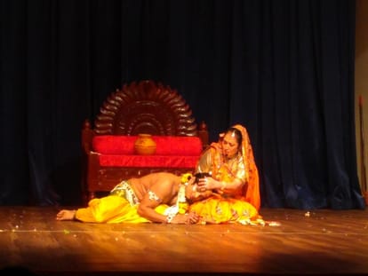 radha ashtami:vraj gandharavas from vrindavan presented Krishnotsav of radha krishna at iskcon noida