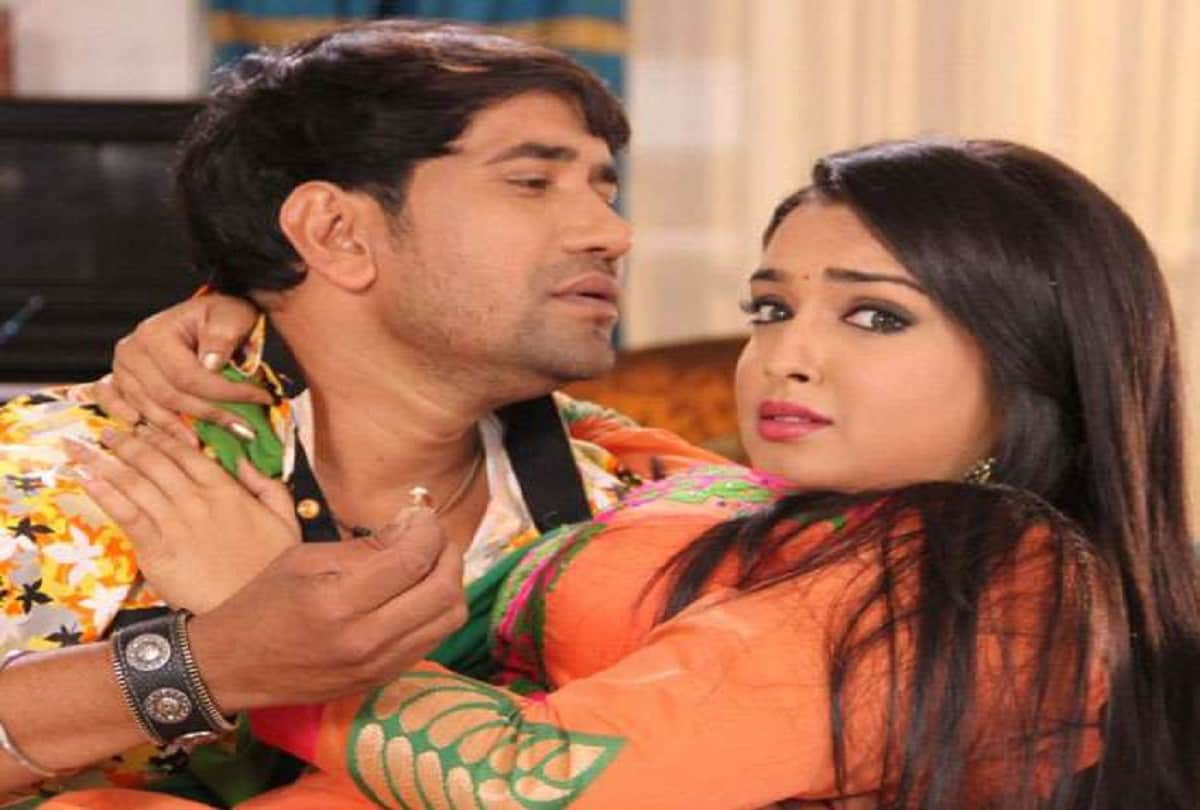 Bhojpuri: Amrapali Dubey shared a romantic picture with Nirahua from the set of their movie kalakand