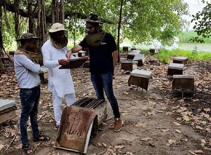 Student of Hansraj College helping farmers learn Apiculture and become entrepreneur