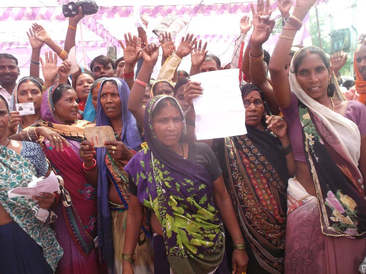 Ration card holder offended by neglect, sloganeering