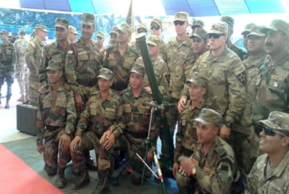 Indo US forces Share each other Arms Modern technique
