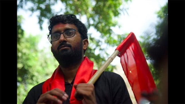 jnu student union president snapped on sitaraman -trying to deviate Rafael,unemployment issue