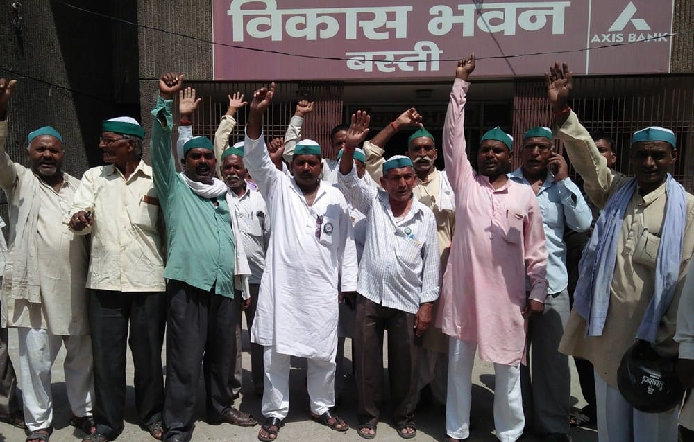 bhakiu protested kisan diwas