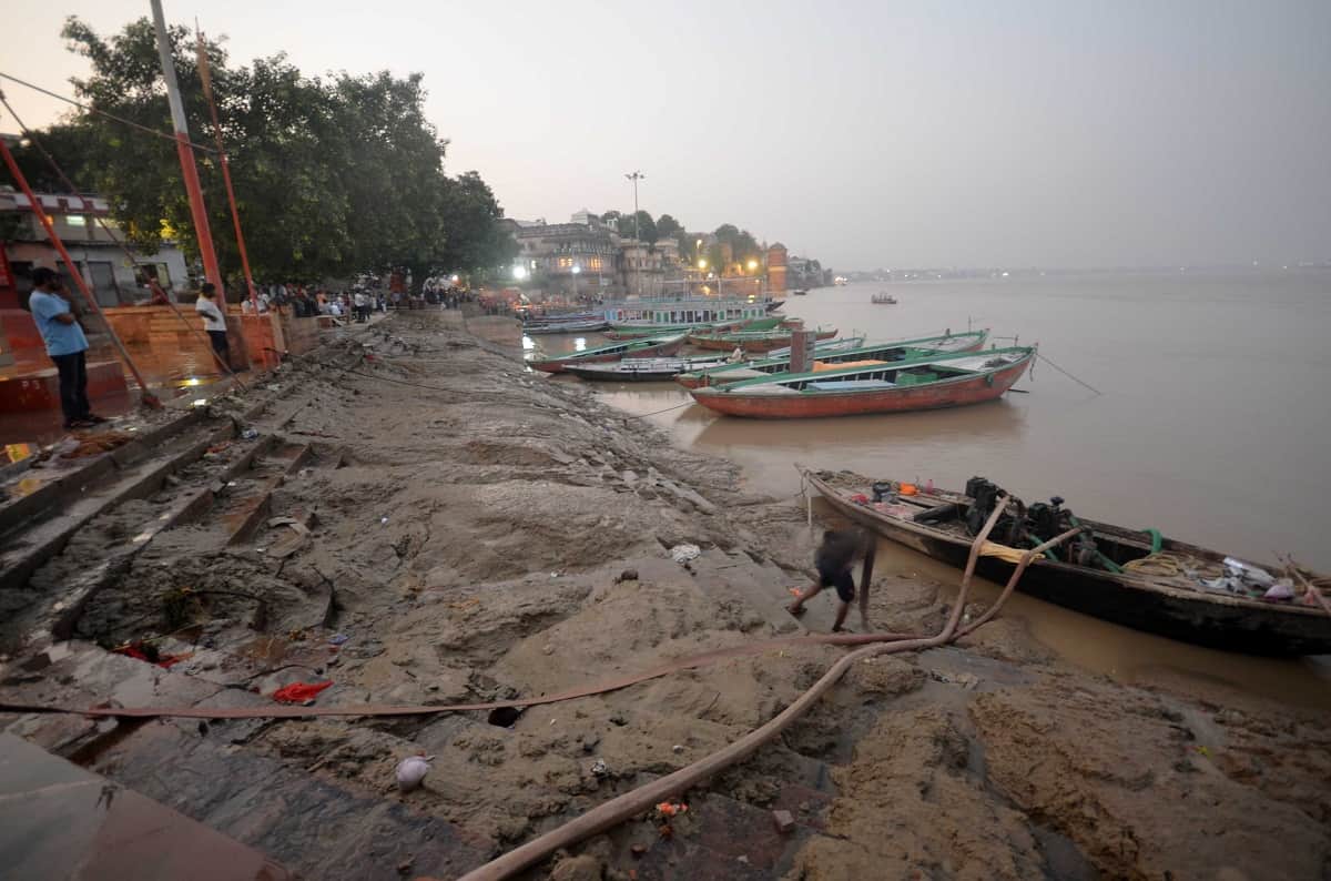 Varanasi ganga ghat cleaning started