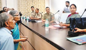 Listened to the distressed victims of the Circuit House.