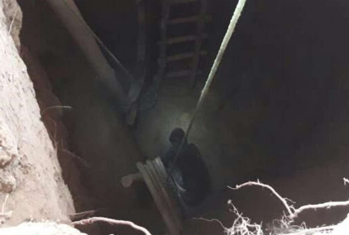 Two people buried under the soil