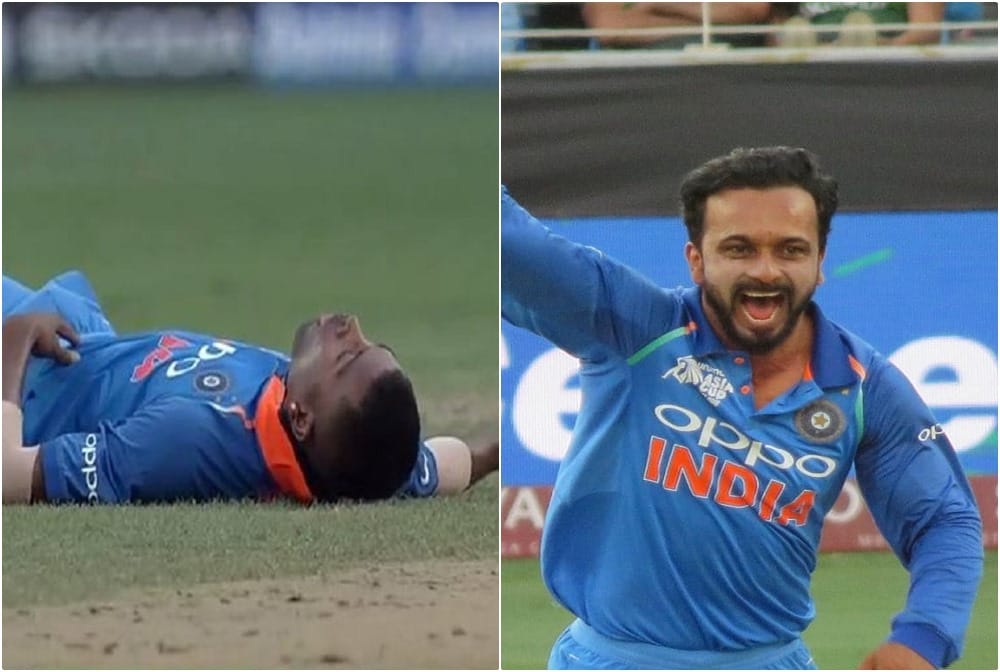 Kedar Jadhav becomes the first Indian bowler to take 3 wickets in ODI at 7 position against pakistan
