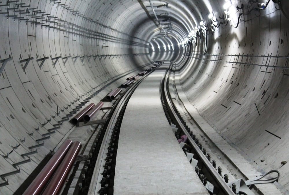 lucknow metro under ground route construction.