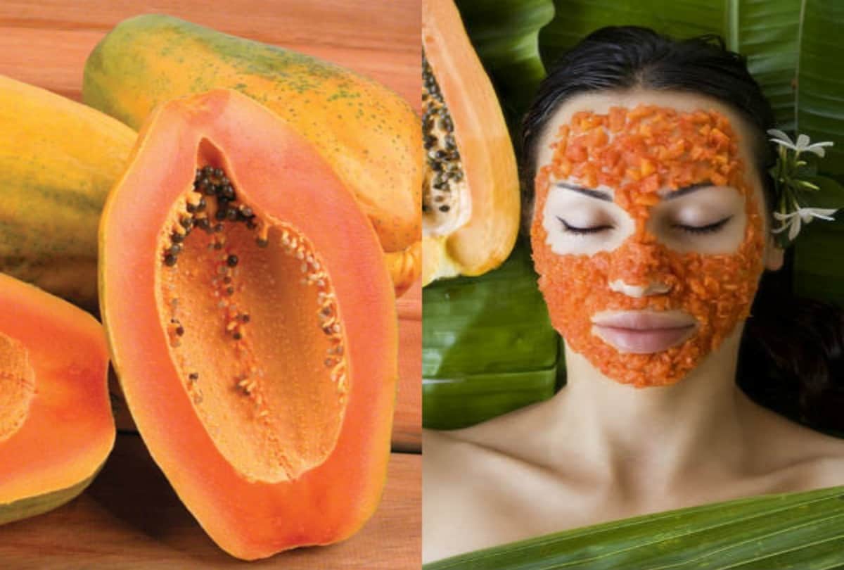 papaya face pack to reduce wrinkles and aging causes