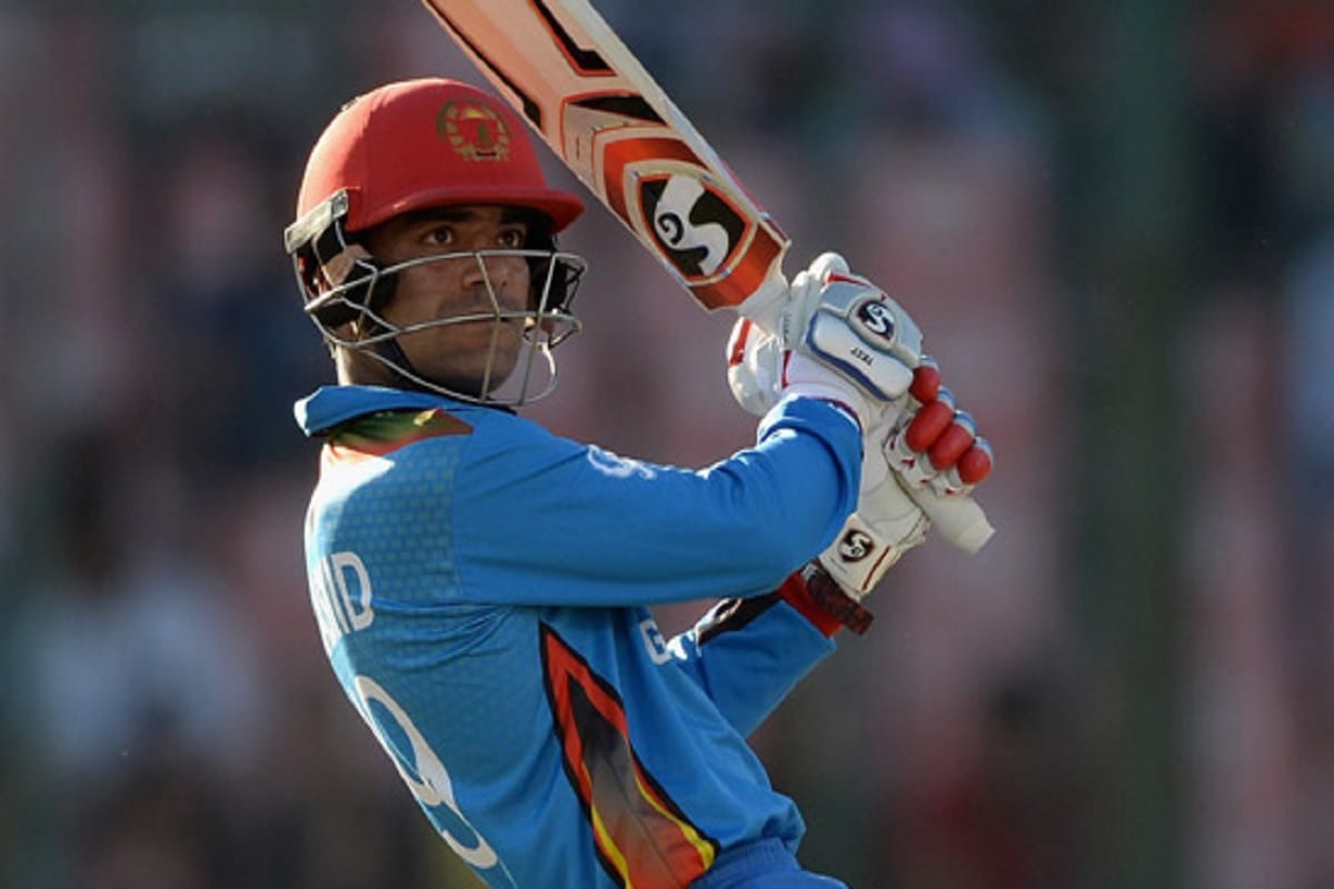 rashid khan smashed helicopter shot as like ms dhoni in t10 league