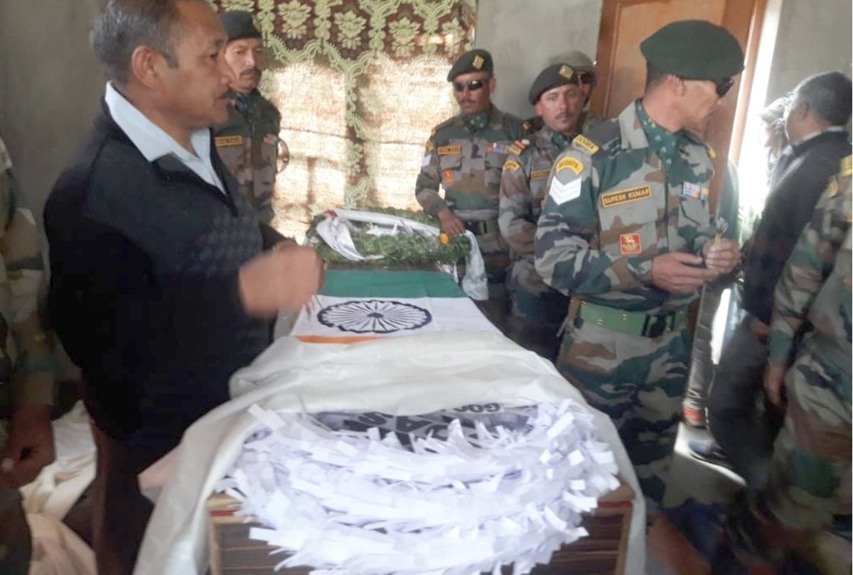 Martyr subedar Ringin Dorje cremation on friday