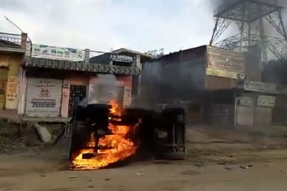 Death of child during Muharram procession, demolition in police station, police jeep burnt