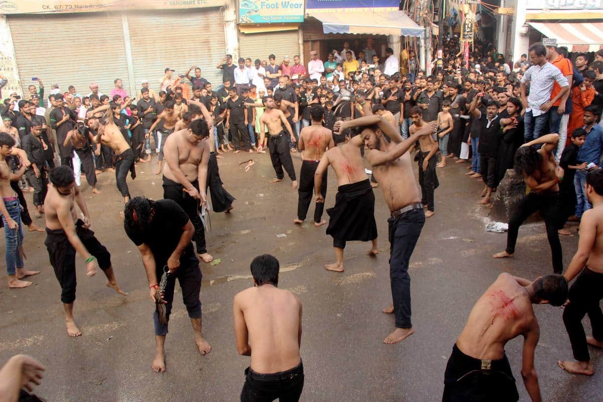 see the photos of tazia procession in varanasi