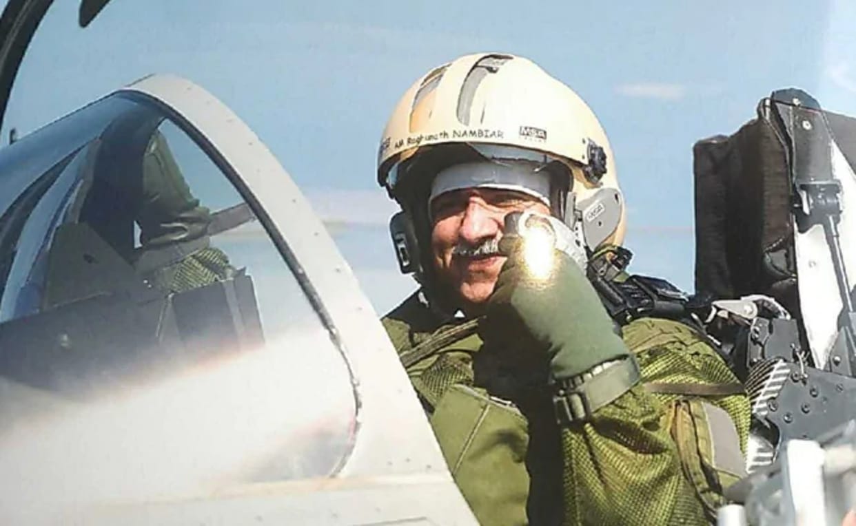 Air Marshal Raghunath Nambiar Deputy Chief of Air Staff flies first Rafael made for india in France