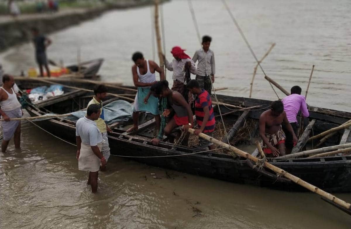 Boat capsized in ghagra river in mau