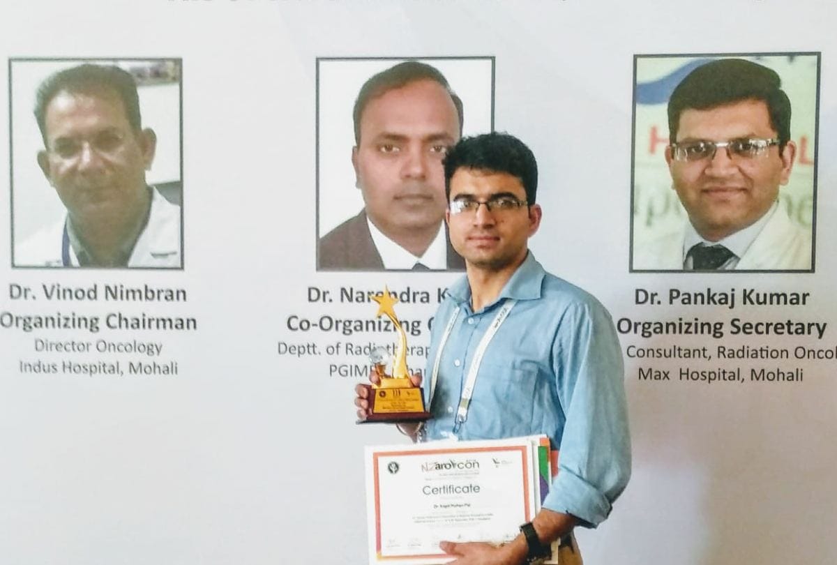 Dr Kapil Mohan Pal Second Rank in Cancer Radiation Therapy Paper