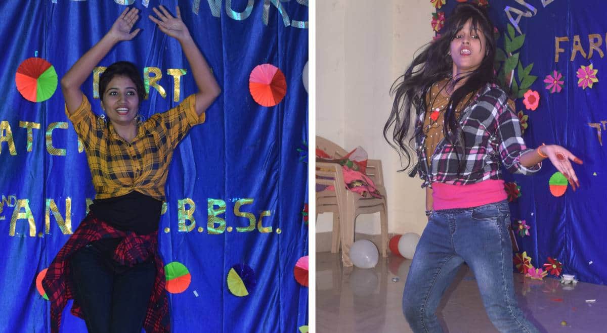 Farewell party organised in apex college of nursing at varanasi
