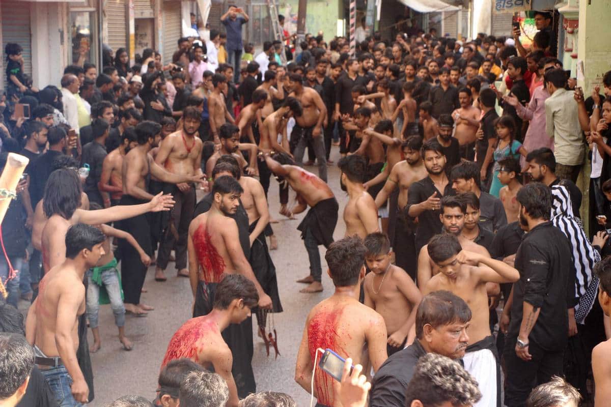 see the photos of tazia procession in varanasi