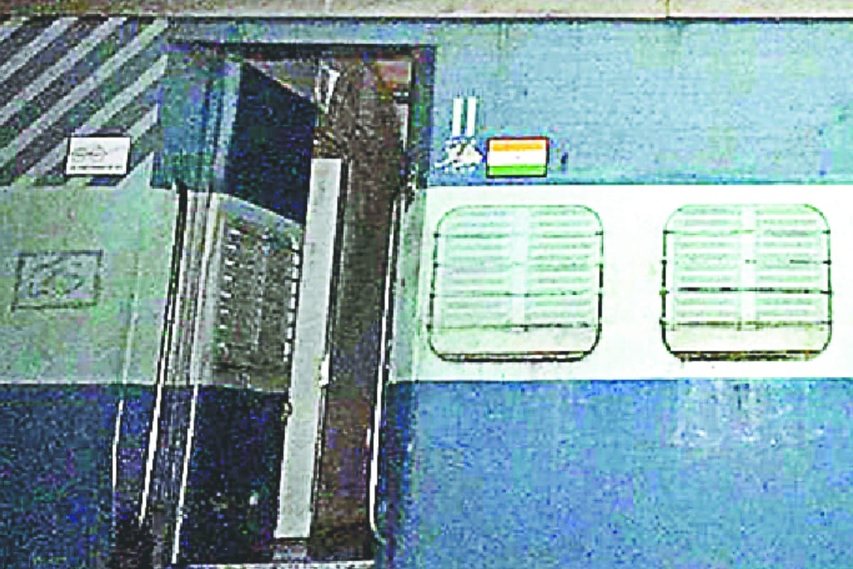Rail minister takes action after a tweet againest railway sticks tricolor upside down on the train