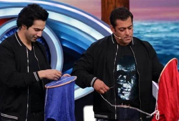 Bigg Boss 12 Varun Dhawan promotion Sui Dhaaga film along with Salman Khan
