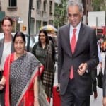 संयुक्त राष्ट्र महासभा के 73वें सत्र में शामिल होने के लिए न्यूयॉर्क पहुंचीं विदेश मंत्री सुषमा स्वराज।