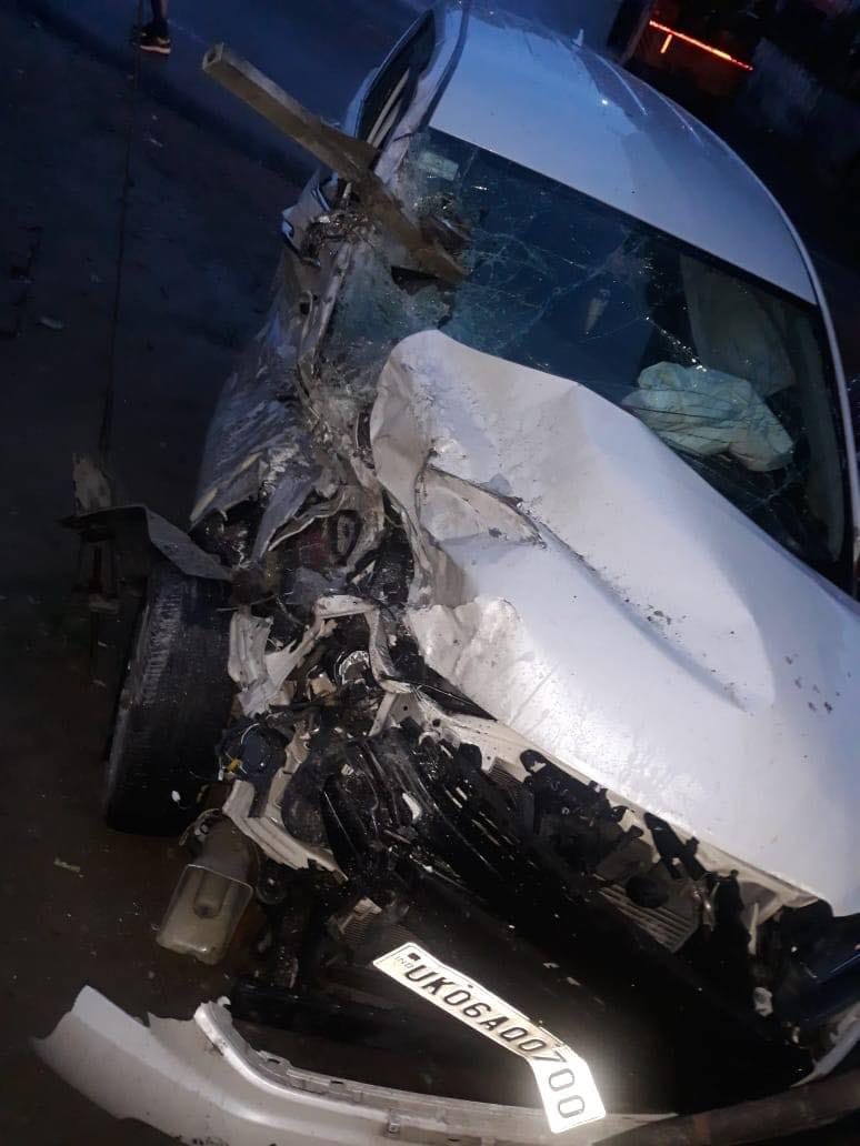 uttarakhand former minister tilak raj behad car meet with an accident